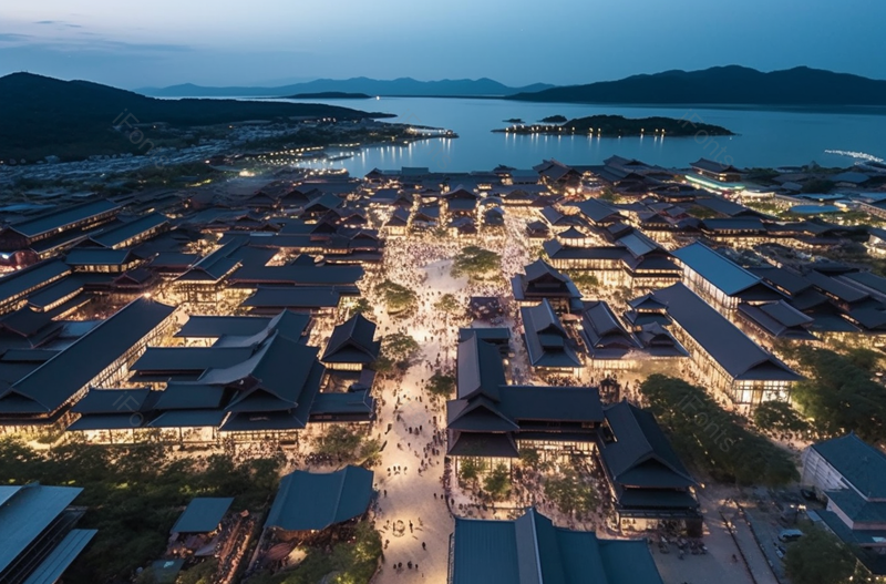 节假日旅游无锡太湖灵山小镇拈花湾航拍,高清,摄影图,摄影图片,图片大全,摄影图免费下载